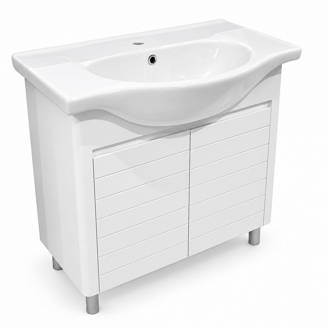  Base cabinet with sink Vista 80cm on legs, white – Pars Ceramica 11.14.40.0239